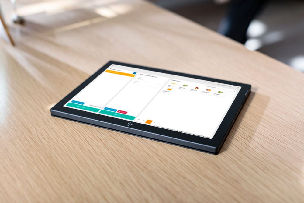ETRON onRetail auf einem HP Tablet