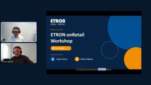 Live-Workshop zu den Neuerungen in ETRON onRetail: KI-Anbindung per MCP, Kassenpaneele mit Ankauf, Kundendokumente, Spaltenfilter, KI-Assistent, Kommissionsware, neue Kassensysteme und Ausblick – in 55 Minuten.