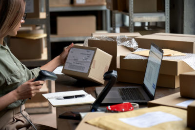 Barcode-Scanner im Lager