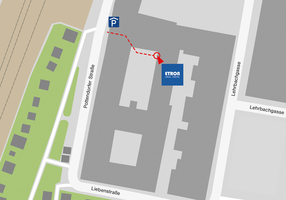 Lageplan ETRON Software Wien - Detailansicht