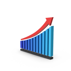 Graph mit kontinuierlichen Wachstum