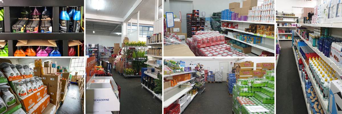 Impressionen aus Lagerverkauf und Drogerie-Filiale von Schnäppchen Kings mit rund 5.000 Artikeln